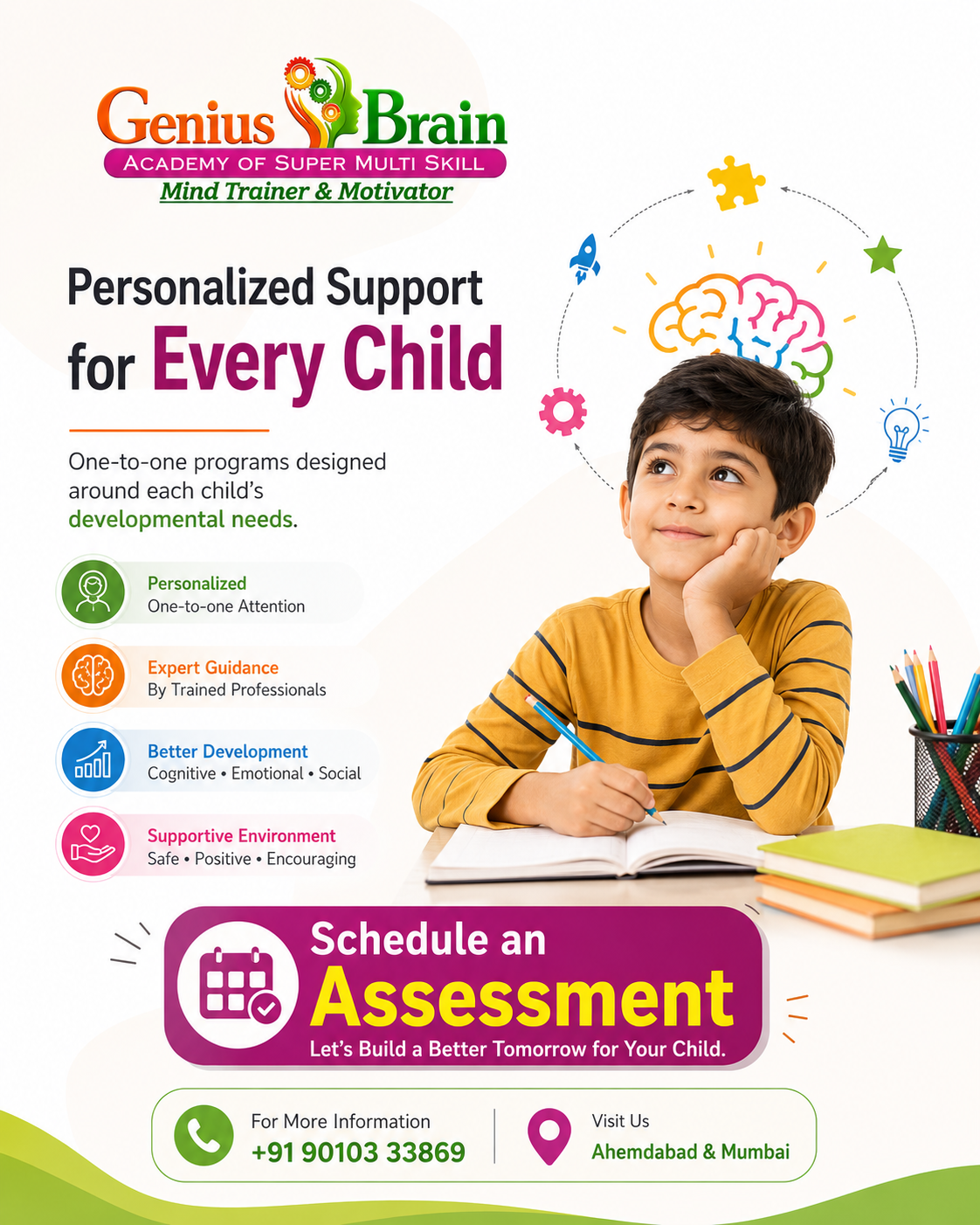 GENIUS BRAIN- Psychotherapist in Ahmedabad