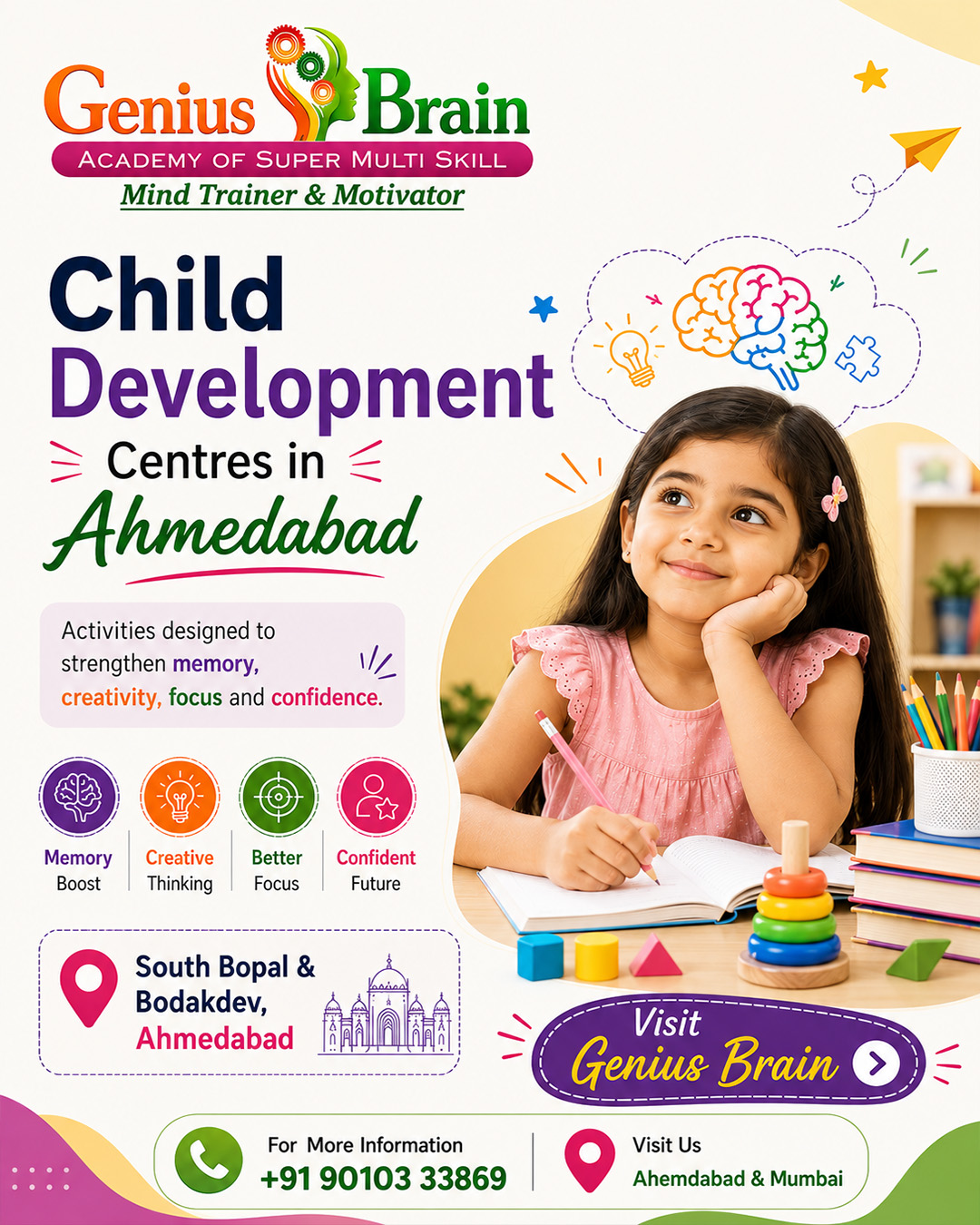 GENIUS BRAIN- Psychotherapist in Ahmedabad