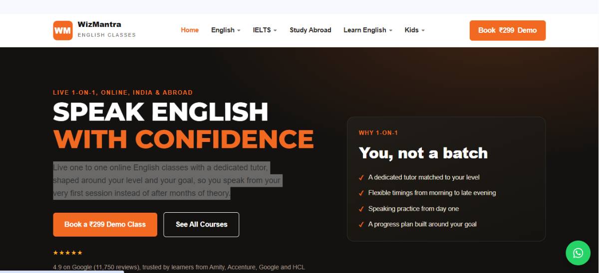 Wizmantra English Classes